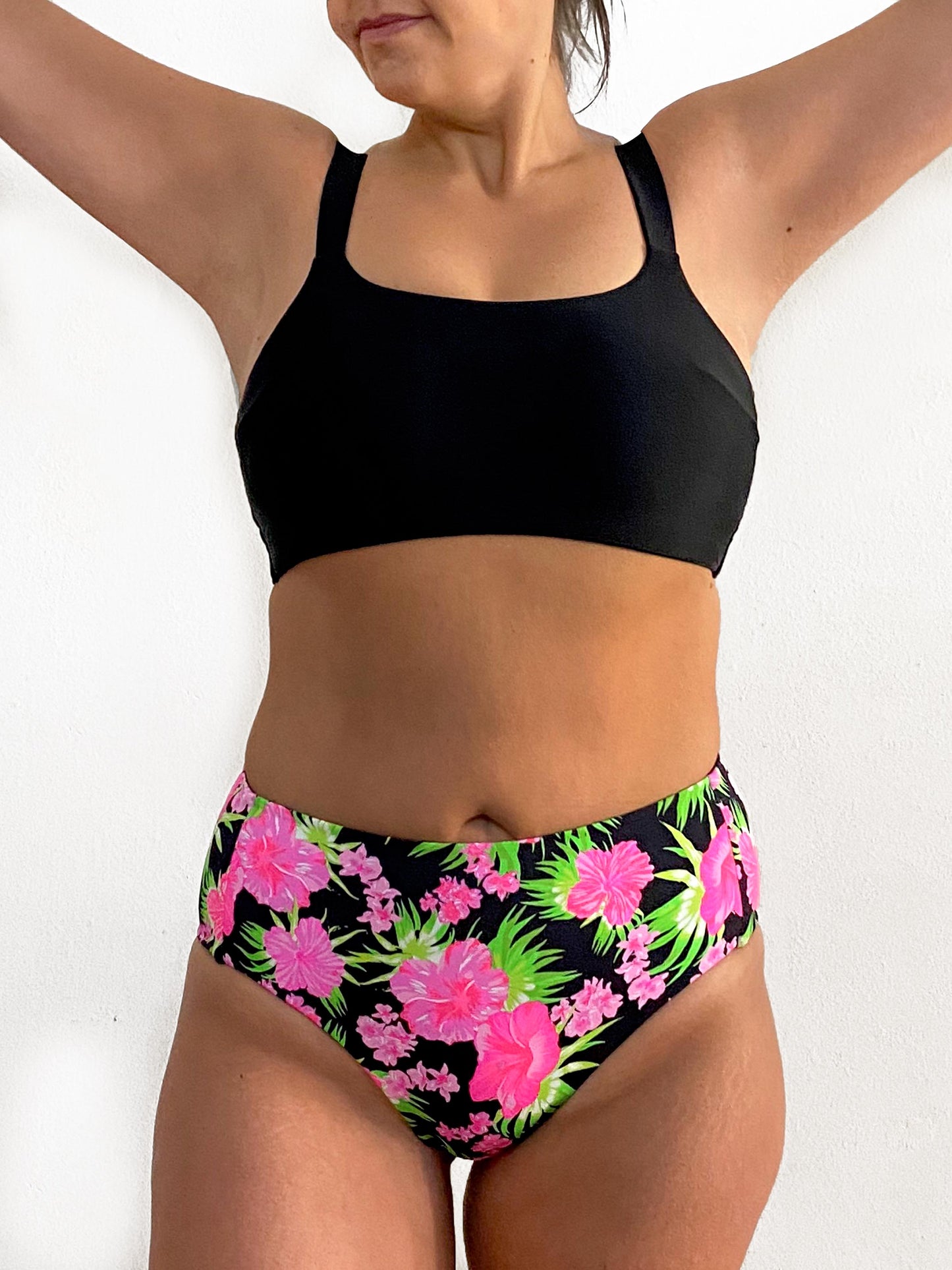 Bikini MAHINA negro (Pantaleta REVERSIBLE)